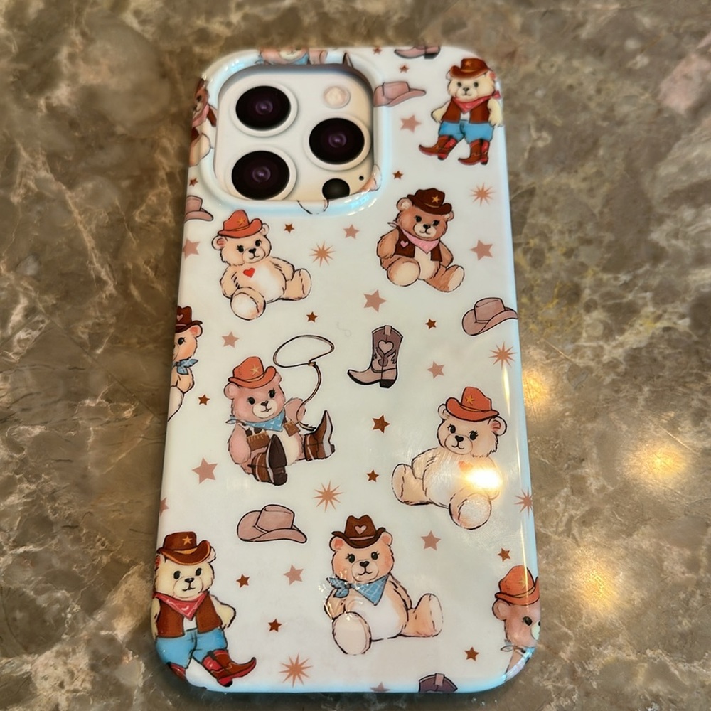 Velvet Caviar Cowboy Teddy Bear iPhone 14 Pro Case